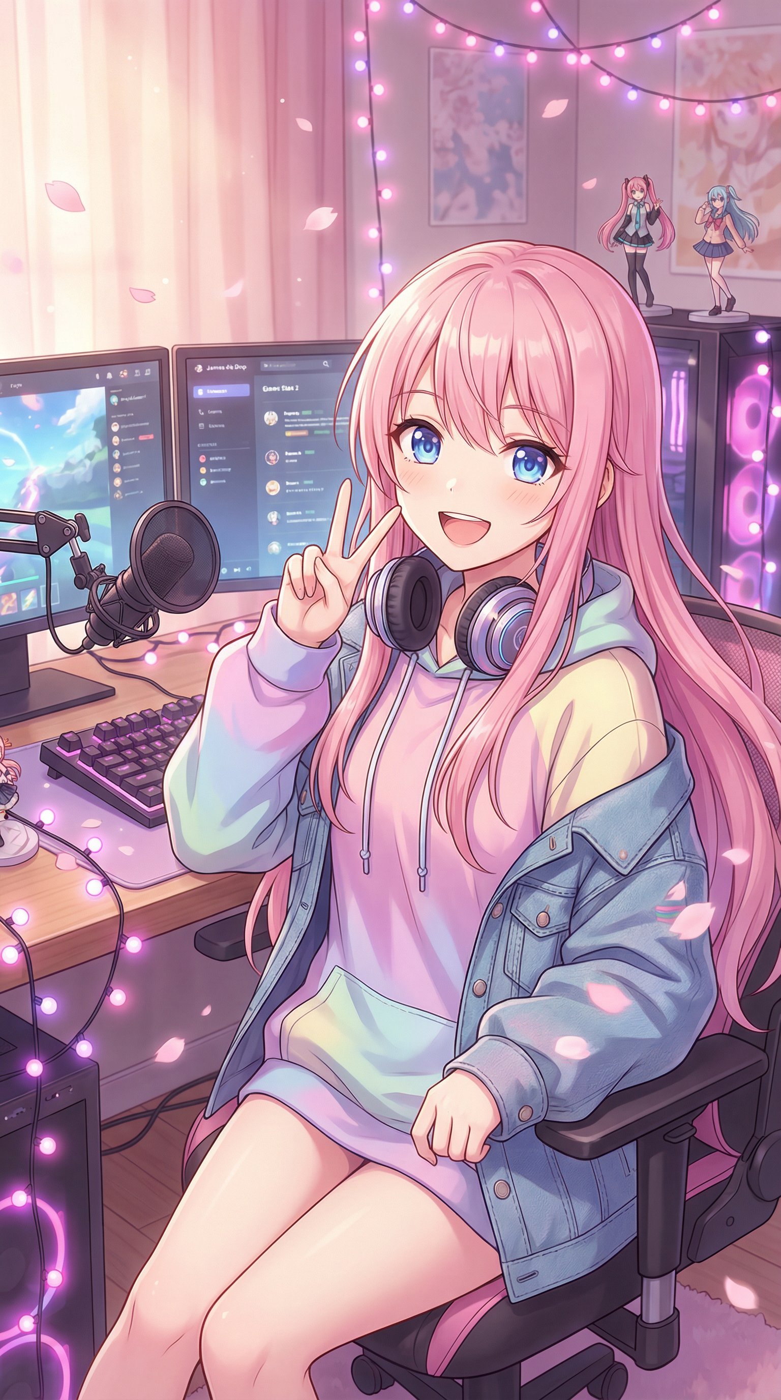 草莓视频原创视频 - 粉发少女的直播日常